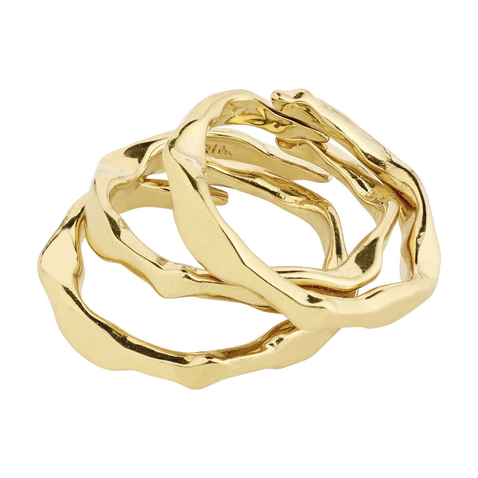 Pilgrim Wyatt Recycled Rings 3 In A Set